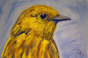 Yellow Warbler, 2014. (Oil, 4 x 6)